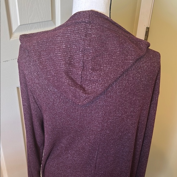 Purple Open-Front Cardigan Sweater - Picture 4 of 5